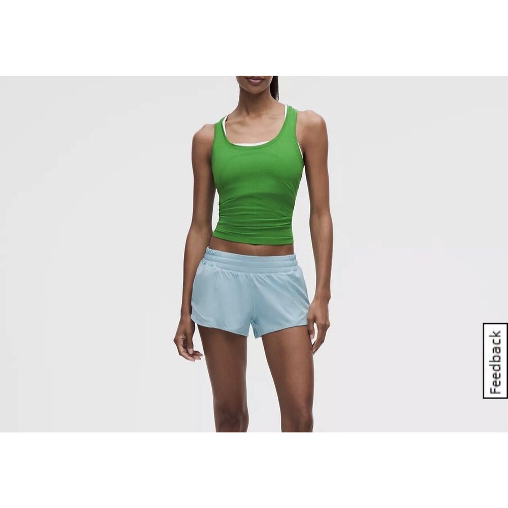 Lululemon Fast and Free Reflective High-Rise Shorts Serene Blue Short Size XL